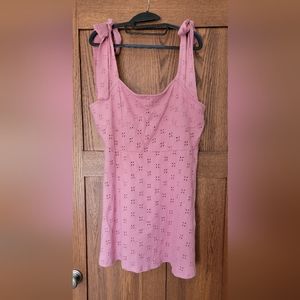 Asos Design pink dress with tie straps